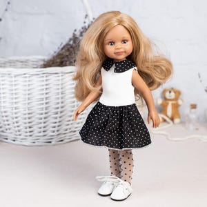 Paola Reina doll clothes. Dress and tights for 12 inch Paola Reina Las Amigas doll. Paola Reina doll clothing. 12 inch doll clothes