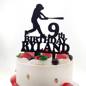 Baseball Birthday Cake Topper, Baseball Cake Topper, Baseball Player Cake Topper, Custom Birthday Cake Decoration, Boy Birthday Cake Topper