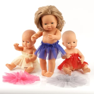 Minikane doll clothes. Tutu skirt for 13-15 inches dolls, 5 colors available. Outfit for Miniland doll. Paola Reina clothing