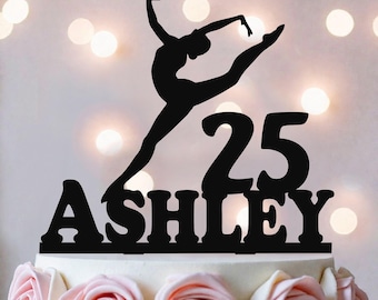 Adorno para pastel de bailarina: Decoración acrílica para fiesta de cumpleaños de ballet