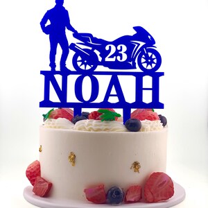 Motorcycle Birthday Cake Topper, Sport Motorbike Cake Topper ...