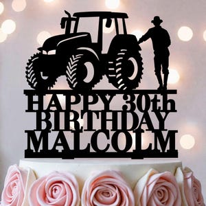 Tractor Cake Topper: Rustic Farm Ranch Party Decor