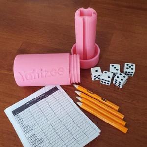 Travel Yahtzee Game, Portable Dice Game, Road Trip Game for Kids & Adults, Airplane Travel Activity, Camping Game, Stocking Stuffer Gift