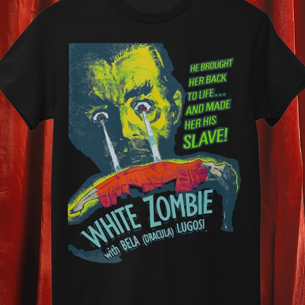 White Zombie T-shirt | Vintage Horror movie tee | Zombie classic Shirt | Emo Goth Vamp | Bela Lugosi | Alt Clothing | Voodoo Sci Fi tshirt