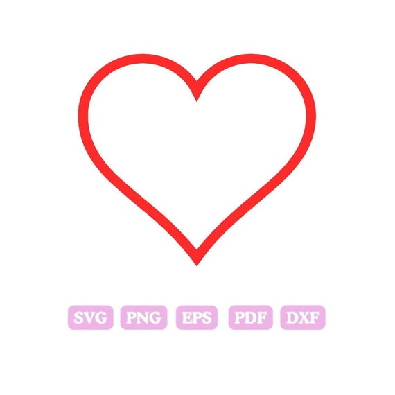 Contorno De Corazón Rojo Png Forma Corazón Rojo Contorno Plantilla