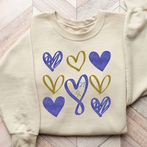 Be Extra Sweatshirt, Down Syndrome Awareness Shirt,Love Doesn&#39;t Count Chromosomes Sweater,Down Syndrome Support Shirt,Blue Yellow Ribbon Tee