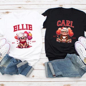 Carl Ellie Valentine-shirt, jubileumshirt, shirt Disney huwelijksreis, Disney Valentijnsdag sweater, shirt Disney paar cadeau,