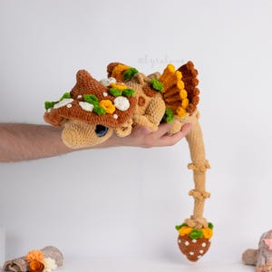 Nyra the Mushroom Dragon Amigurumi Crochet Pattern US Terms PDF