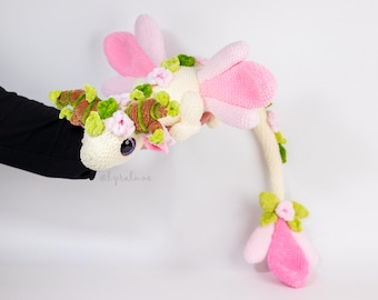 Nielle the Cherry Blossom Dragon Amigurumi Crochet Pattern US Terms PDF