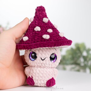 Mushroom Trio No-sew Amigurumi Crochet Pattern US terms PDF zdjęcie 3