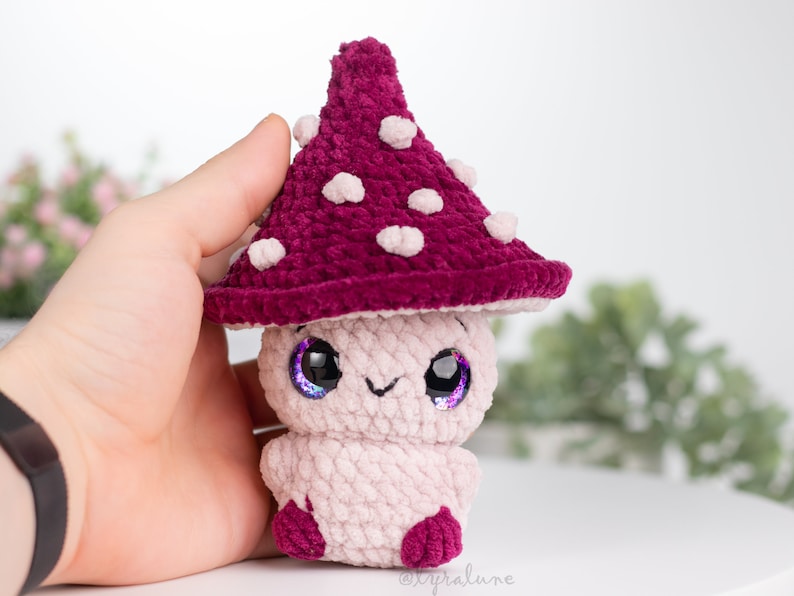 Mushroom Trio No-sew Amigurumi Crochet Pattern US terms PDF zdjęcie 3