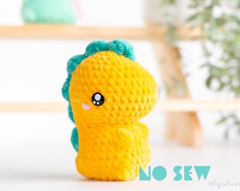 T-Rex No Sew Dinosaur Amigurumi Crochet Pattern • US terms PDF