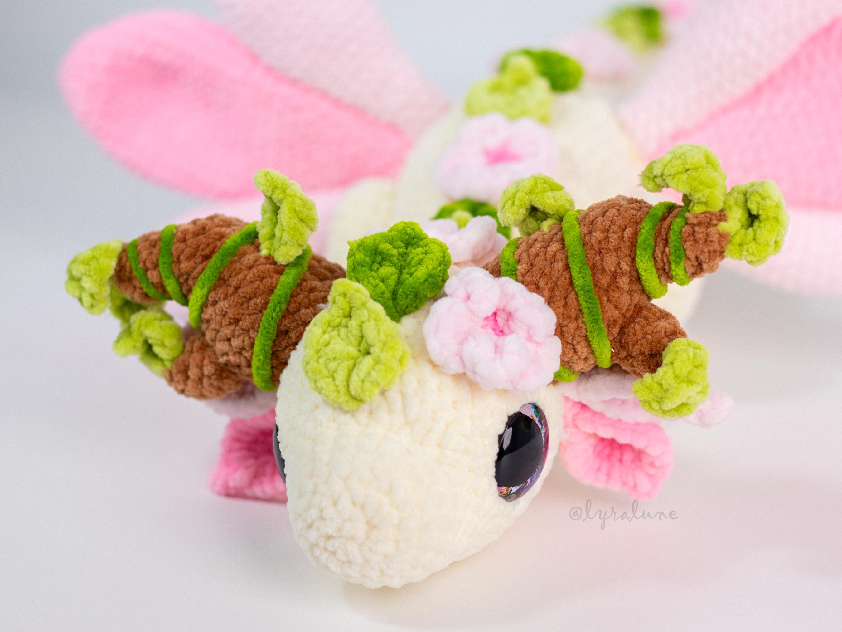 Nielle the Cherry Blossom Dragon Amigurumi Crochet Pattern US