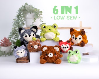 Forest Critters I Bundle Low Sew Amigurumi Crochet Pattern • US terms PDF