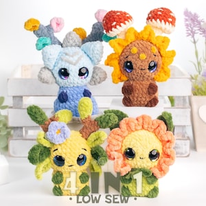Forest Spirits Bundle Low Sew Amigurumi Crochet Patterns • US terms PDF