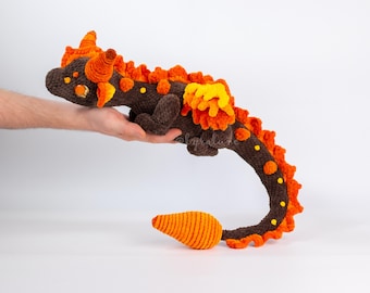 Cindris the Fire Dragon Amigurumi Crochet Pattern US Terms PDF
