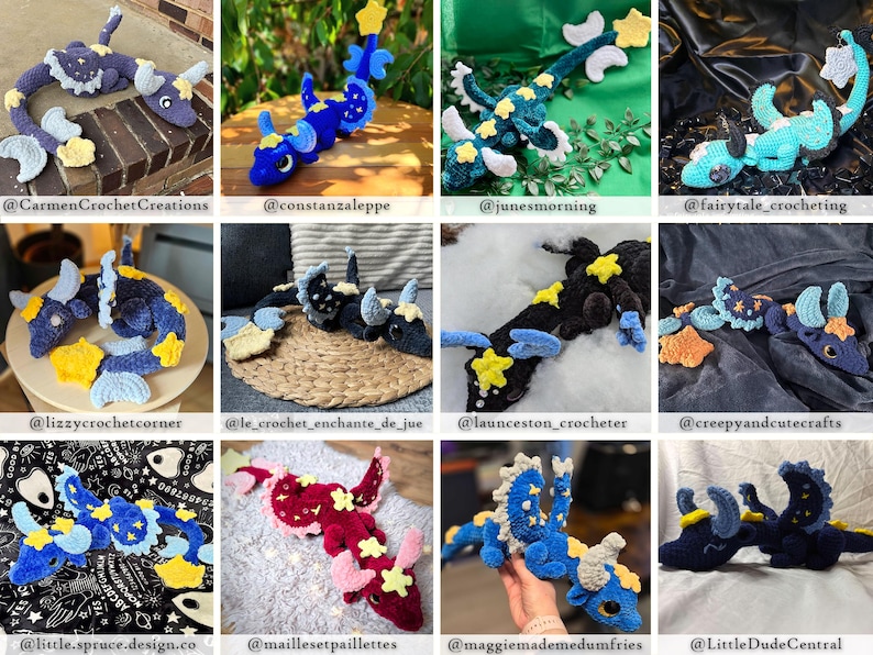 Noctis the Celestial Dragon Amigurumi Crochet Pattern US Terms PDF image 9