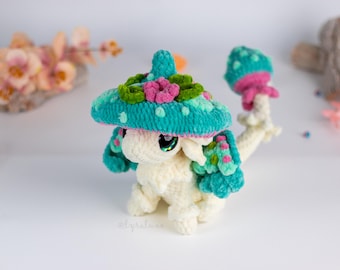 Nim the Mushroom Dragon Amigurumi Häkelanleitung US AGB PDF