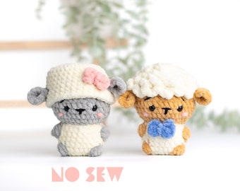 Sheep No Sew Amigurumi Crochet Pattern • US terms PDF