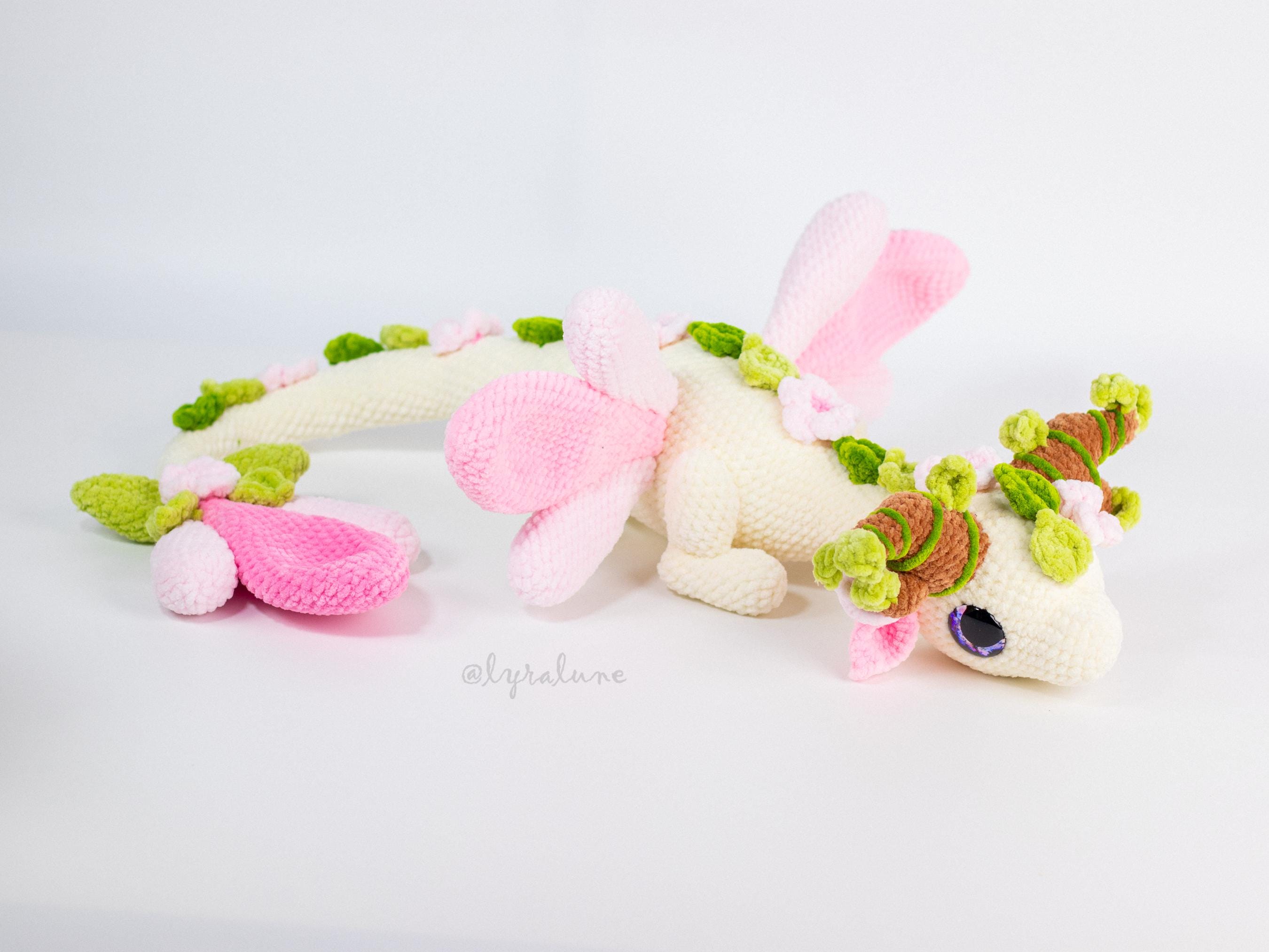 Nielle the Cherry Blossom Dragon Amigurumi Crochet Pattern US