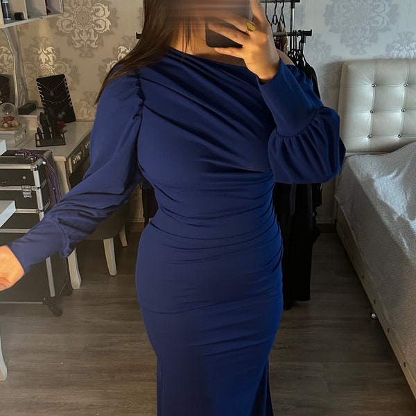 Robe de soirée bleue