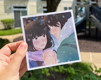 Kimi ni Todoke Snow Fanart Mini Print: Sawako & Kazehaya