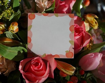 Cute Peach Sticky Notes Notepad