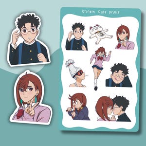 Cute Dandadan Japanese Anime Fanart Funny Sticker Sheet