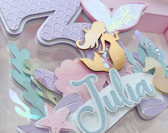 Mermaid Cake Topper / Mermaid Party Decor