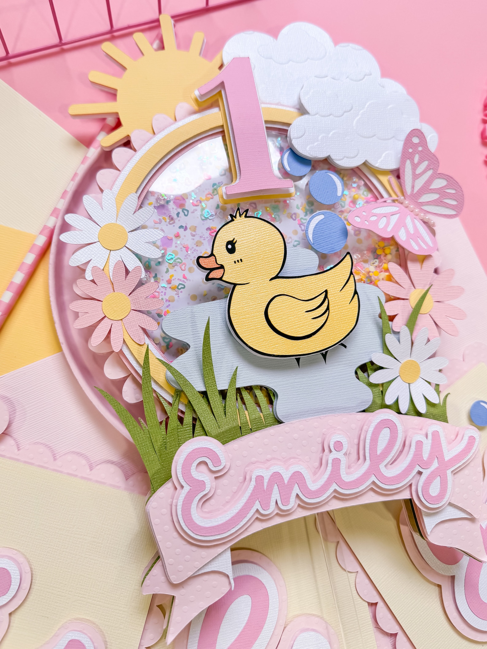 Little Duck Cake Topper, Duck Party Decorations, Patinhos Cake Topper ...