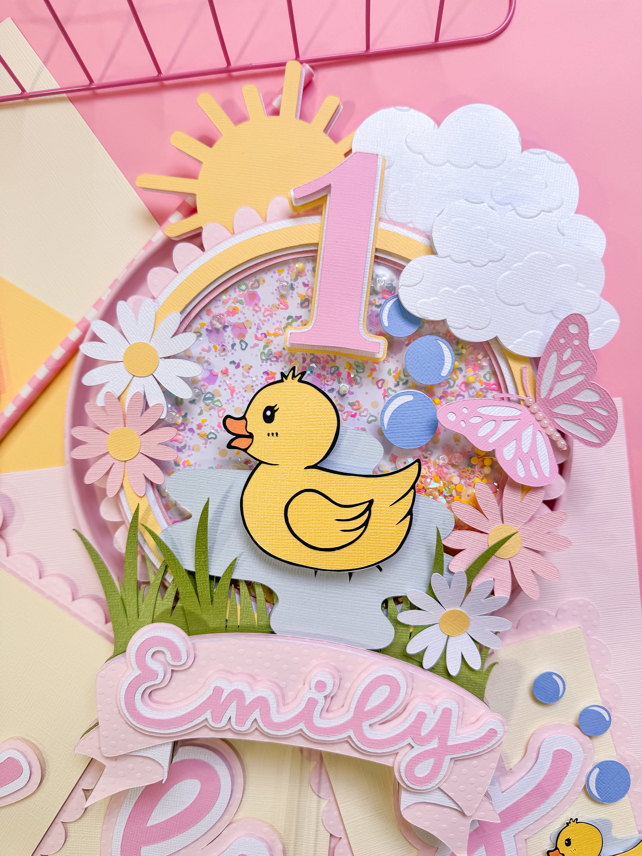 Little Duck Cake Topper, Duck Party Decorations, Patinhos Cake Topper ...