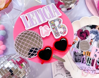 Swifties-Inspired Acrylic Cake Topper: Personalized Birthday Party Decor