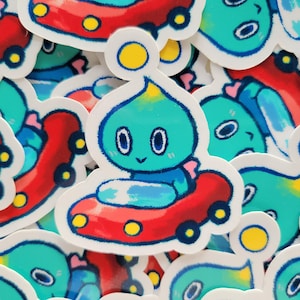 Chao Car | Adesivo temático do Sonic | Adesivo de vinil resistente à água de 2 polegadas / 5 centímetros feito à mão