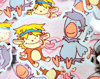 Matt and Bird Break Loose - sticker met MABBL- en NTBTS-thema - 7,5 cm waterbestendige handgemaakte vinylsticker