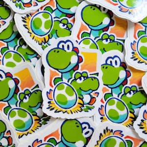 Yoshi Family | 2.75 inch / 7 cm Vinyl Sticker | Handmade Water Resistant Vinyl Sticker