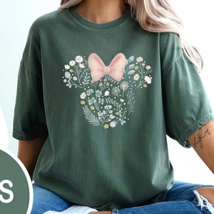 Comfort Colors Disney Minnie Mouse Icon Spring Flowers Shirt, Epcot Flower And Garden Festival Shirt, Disney Family Trip Shirt, Disney Shirt