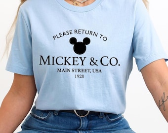 Please Return to Mickey & Co Shirt, Mickey and Co. est. 1928 Sweatshirt, Disney Shirts,Disney Trip Shirt, Cute Disney Mickey Sweatshirt