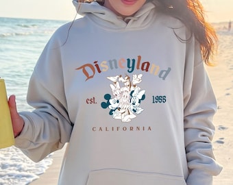 Retro Mickey And Friends Disneyland Est 1955 Sweatshirt, 2024 Family Vacation Shirt, Disneyland Shirt, Magic Kingdom, Disney Sweatshirt