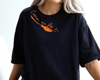 Comfort Colors Come We Fly Sweatshirt, Witch Vibes Shirt, Halloween Sweatshirt, Witches Broom Shirt, Sisters Shirt, Fall Sweatshirt