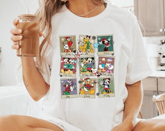 Christmas Mickey And Friends Polaroid Shirt, Retro Disney Christmas Shirt, Mickey Christmas Party Shirt, Mickey and Friends Youth Shirt