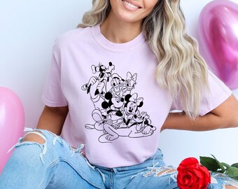 Comfort Colors Disney Shirt, Mickey And Friends Sweatshirt, Mickey Minnie Donald Daisy Goofy Pluto Shirt, Disneyland Shirt,Disneyworld Shirt