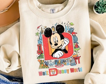 Retro Mickey Sweatshirt, Mickey Mouse Sweatshirt, Disneyland Sweatshirt, Vintage Disney Sweatshirt, Family Vacation Shirt,Disney Women Shirt
