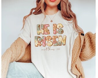 He Is Risen Easter Shirt, Easter Holiday Shirt, Kids Easter Shirt, Religious Easter Shirt, Jesus Easter Shirt, Bible, Christian Easter Shirt
