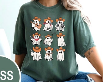 Comfort Colors Cowboy Ghost Shirt, Cute Ghost Shirt, Western Halloween Shirt, Cute Spooky Cowboy Shirt, Country Halloween Tee,Halloween Gift