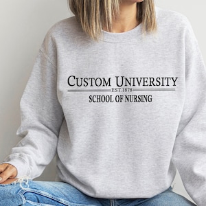 Sweat-shirt universitaire personnalisé, Sweat-shirt universitaire personnalisé, Chemise universitaire personnalisée, Pull universitaire personnalisé, Chemise universitaire