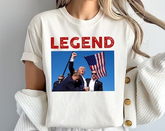 Comfort Colors Trump Assassination Shirt, Trump Legend Shirt, Fight Trump Shirt, Republican Shirt, Trump Survives Rally, Trump Shot Shirt