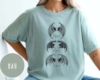 Comfort Colors ACOTAR Bat Boys Shirt, Illyrians of the Night Court, The Night Court Shirt, Cassian General Commander,Feyre and Rhysand Shirt