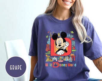 Comfort Color Retro Mickey Shirt,Mickey Mouse Sweatshirt,Disneyland Sweatshirt, Disney Mickey Shirt,Family Vacation Shirt,Disney Women Shirt