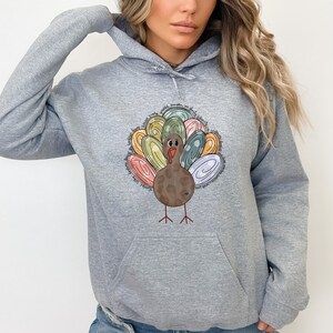 Turkey Hoodie, Thanksgiving Sweathirt,Cute Turkey Shirt,Vintage Fall Sweatshirt,Gift For Thanksgiving,Autumn Shirt,Thanksgiving Turkey Shirt