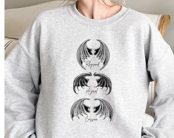 ACOTAR Bat Boys Sweatshirt, Illyrians of the Night Court, The Night Court Shirt, Cassian General Commander, A Court of Thorn and Roses Court